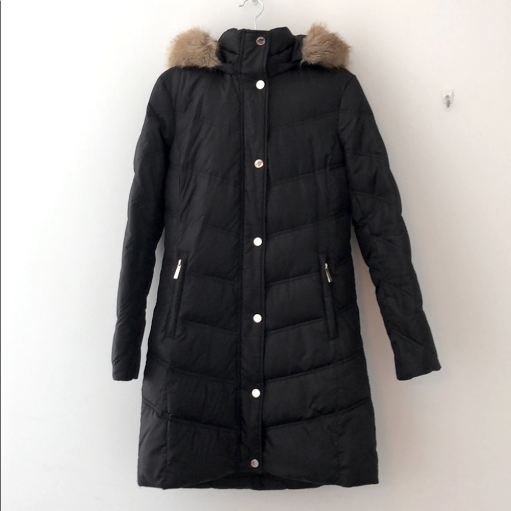 Michael Kors long coat with fur